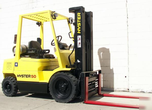 Nice hyster 5000 lb lpg pneumatic forklift 5,000 H50XM