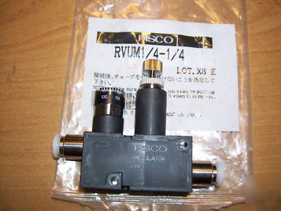 Pisco RVUM1/4-1/4 regulator union w/ gauge / lot sale 2