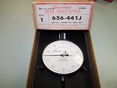 Starrett 656-441J dial indicator 3-5/8 1