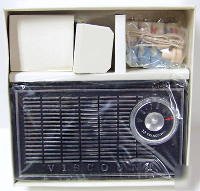 Vintage - viscount 1225 - 12 transistor radio with box