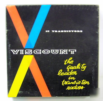 Vintage - viscount 1225 - 12 transistor radio with box