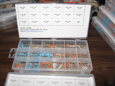 Ceramic capacitors 500V lot 360 pcs box rohs