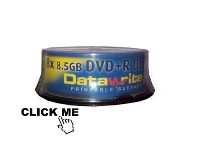 20 datawrite dvd+r dual layer discs 8.5GB/8X speed