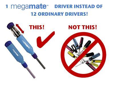 Case lot of 72 megamate 11-in-1 screwdrivers by megapro