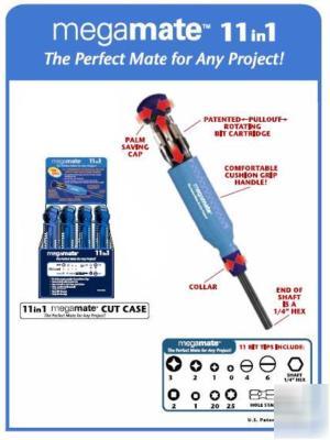 Case lot of 72 megamate 11-in-1 screwdrivers by megapro