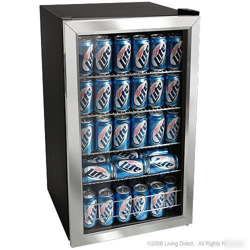 Edgestar 118 can beverage cooler - stainless steel