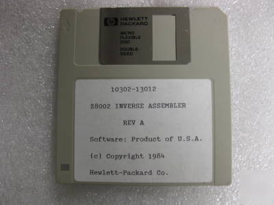 Hp Z8002 inverse assembler model 10302B probe interface