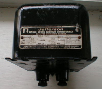 Jefferson oil burner transformer 10,000 volts