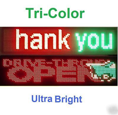 Led window sign - tri color programmable 10.3