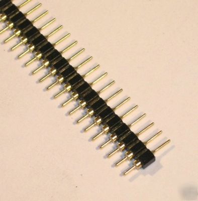 Machined pin header, male 40 round gold machine pins X4