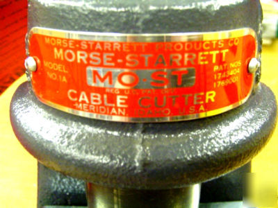Morse-starrett impact/ hammer type wire rope cutter 1A 