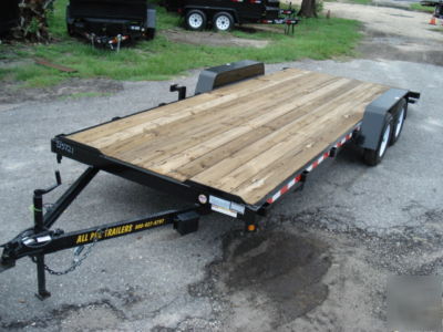 New '09 7X18 wood deck car trailer 8 utility* equipment