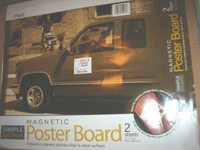 New #2 magnetic sign poster board - make your own signs* 
