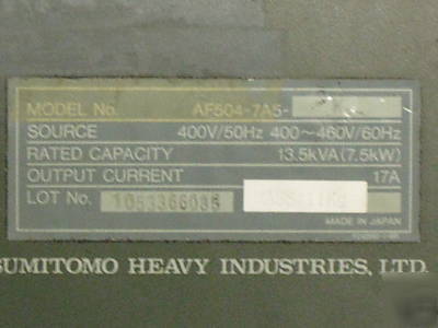 Sumitomo af-500 smac pac transistor inverter drive 17A