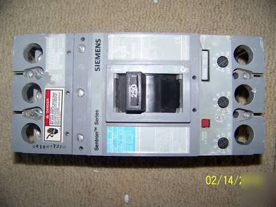 Siemens FXD63B250 250 amp 600 volt circuit breaker fxd
