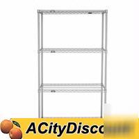 Titan 14 x 48 x 63 chrome wire shelving unit