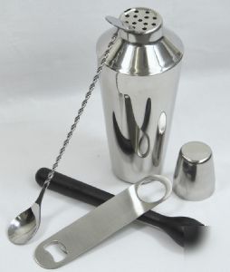 Classic manhattan cocktail shaker kit - bar equipment