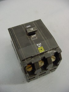 Square d 15 amp circuit breaker QO315 snap-on 3 phase