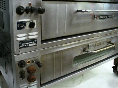 Used bakers pride double deck electric pizza oven