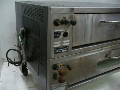 Used bakers pride double deck electric pizza oven