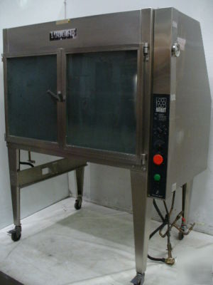 Used hardt inferno wood smoke gas rotisserie oven
