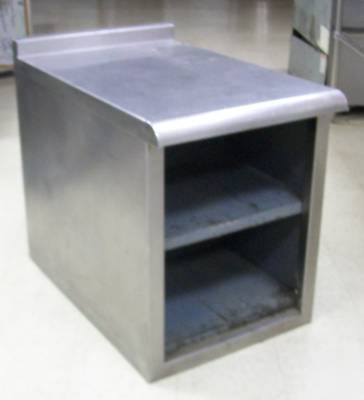 Used stainless steel equipment/work stand with shelving