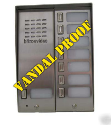 Vandal proof, anti-vandal 8 apartment buildig intercom 