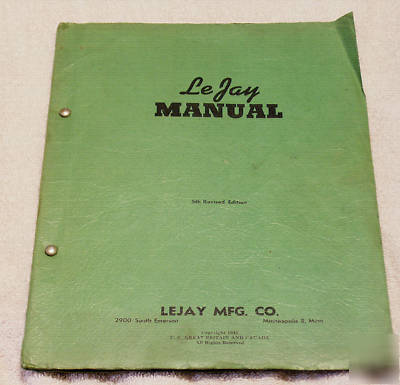 1945 le jay manual with 50 project plans plus catalog