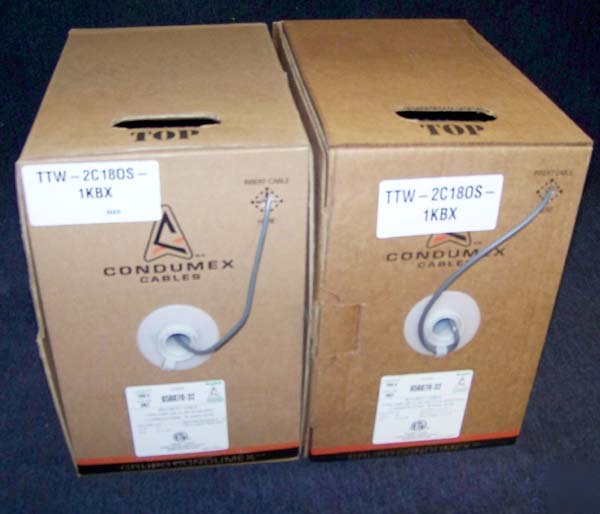 Condumex security type CL3R cable 18 awg-1000'-grey
