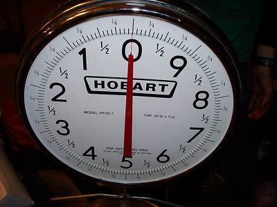 Hobart pr 30 - 1 hanging produce dual face scale used