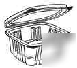 Hinged lid plastic 1/comp 12OZ(200) 5 3/8X4 1/2X2 1/2