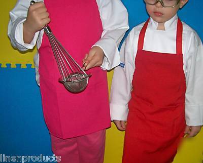 Lot 10 kids apron polycoton craft draw paint decoration
