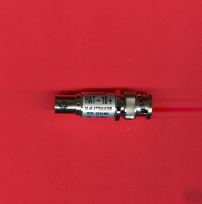 New 10 db bnc attenuator, mcl p/n hat-10+ ( )