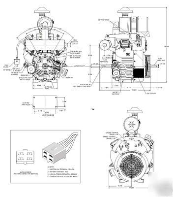Generac 40HP horizontal shaft engine