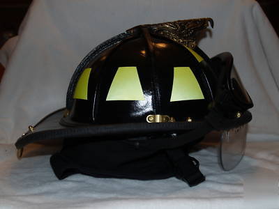 Paul conway firefighter leather helmet