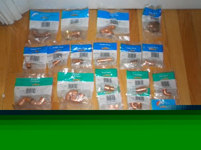 Plumbers joblot copper pipe reducer tee elbow value