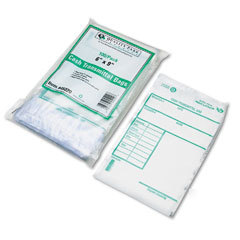 Quality park clear poly cash transmittal bags with inf