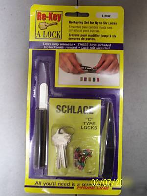 Rekey kit for schlage type 