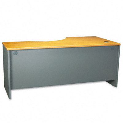 Series c left corner module desk, medium cherry