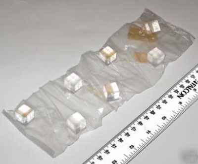Seven kbr potassium bromide cubic single crystals