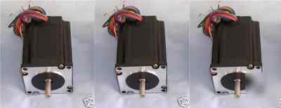 New 3 pcs nema 23 dual shaft stepper motor 425 oz-in