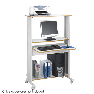 Safco muv multimedia mobile office workstation gray