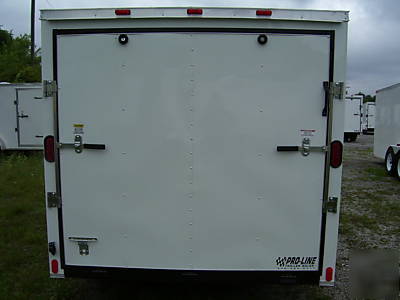 7 x 16 enclosed v-nose cargo motorcycle utility trailer