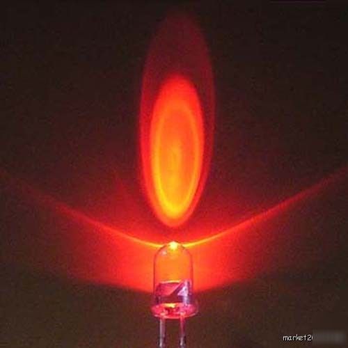 100PCS 5MM 5000MCD red led superbright f/r 12V diy