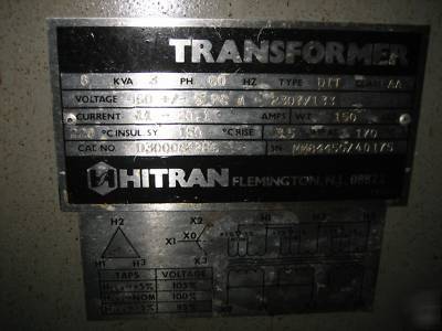 Hitran transformer 8 kva 460/230Y/133 v 8KVA 230 y 3 ph