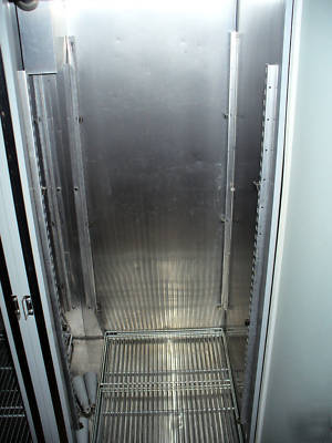 Hobart stainless steel three-door freezer