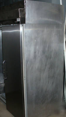 Hobart stainless steel three-door freezer