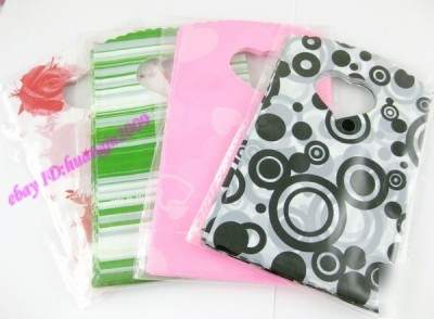 Lot 200 pcs pretty mix plastic jewelry gift bag 15X9CM