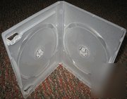 1000 clear double 2 dvd cases w left booklet clips YL02