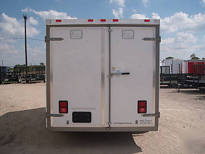 14FT 7X14 7 x 14 v-nose enclosed cargo trailer in texas